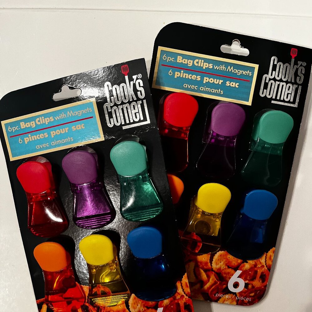 Multi-Colored Chip Clips (2 Packs / 6 Clips Each)‎ (new)